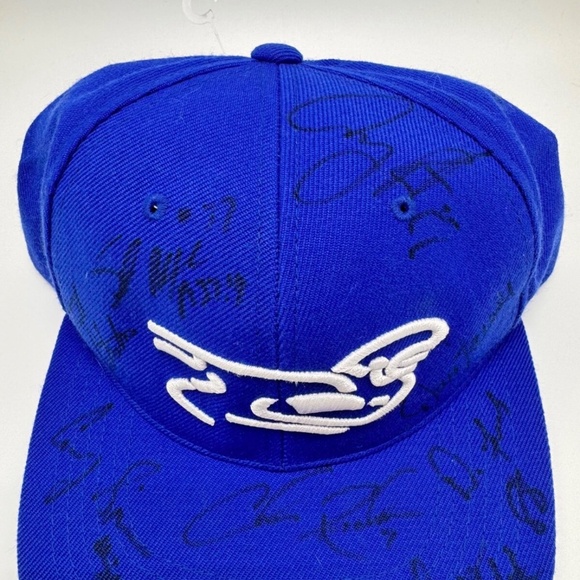 NFL Players Association Signed Blue w White Adjustable Strapback Players Inc Hat - Picture 11 of 16